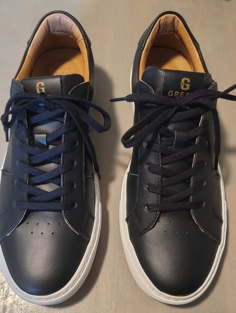 GREATS Royale 2.0 Women's US 10 EU 40 Black Leather Low Top Sneakers Made in Por - Picture 2 of 12